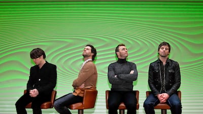 Members of British boys band Take That Mark Owen, Howard Donald, Gary Barlow and Jason Orange pose on March 14, 2009 in an Amsterdam hotel.