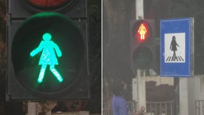 Indian politician Aaditya Thackeray announced some of Mumbai's traffic symbols will be female. Twitter / Authackeray