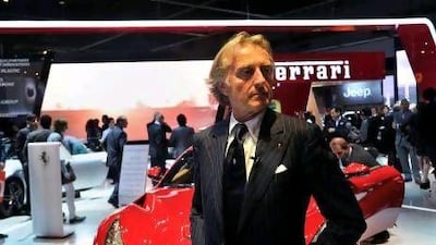 The president of Ferrari, Luca di Montezemolo at the Paris Motor Show 2012, in Paris, France. EPA