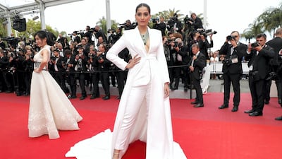 Sonam Kapoor reigns supreme in Bollywood when it comes to pulling off an elegant power suit. This one is by Ralph & Russo Couture, and was worn at Cannes Film Festival (our favourite red carpet fest' of the year). AFP
