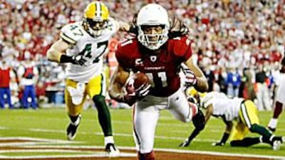 Wide receiver Larry Fitzgerald will come up against the Saints.