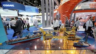 The Maersk booth during Adipec 2014. Christopher Pike / The National