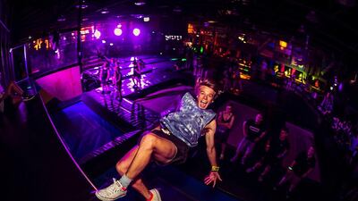 Come dressed as your superhero alter ego and dare to enter the battlefield, take to the skies and join in the fun in the dark with dodgeball, trampolines, wall-running and electric beats at tge Batman v Superman After Dark event at Bounce. Courtesy Bounce.