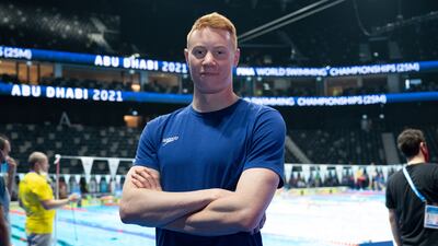 Tom Dean at the Etihad Arena on Yas Island. Photo: Abu Dhabi Sports Council