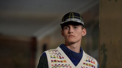 A model presents a creation at the Burberry Spring/Summer 2018 show at London Fashion Week. Mary Turner / Reuters