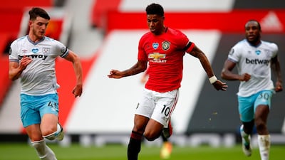 Marcus Rashford 5. Early promise but faded like his team in first half. Booked. Lost possession too much as team pushed for winner. Substituted. AFP