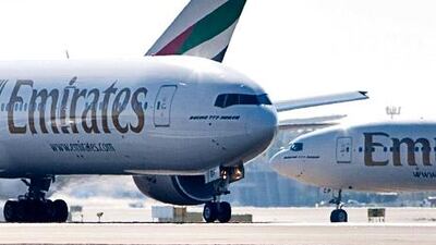 Emirates Airline profits are flying high in the first six months of its financial year. Jeff Topping/The National