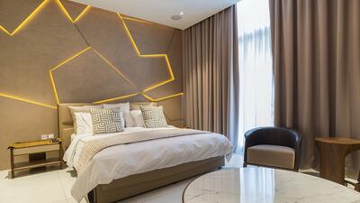 The contemporary feel extends to the bedrooms. Courtesy LuxuryProperty.com