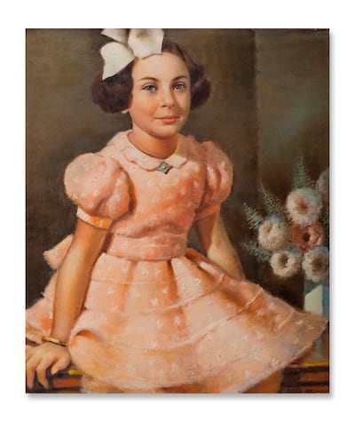 Mahmoud Said, Portrait de Princesse Fadia (Portrait of Princess Fadia), 1952. Photo: Christie's