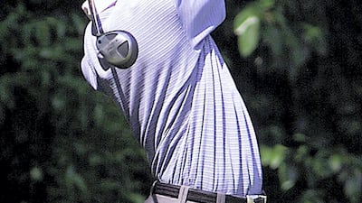 Tiger Woods during a practice round for the 2001 Masters. AFP