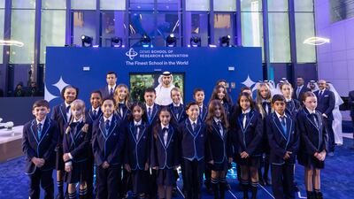 Members of the inaugural class of pupils at Gems School of Research and Innovation