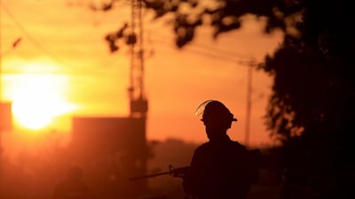 A member of the Israeli security forces on patrol in the West Bank last month. Abbas Momani / AFP Photo / March 2014