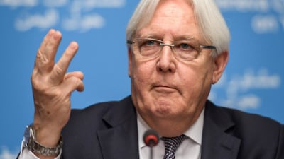 United Nations special envoy for Yemen Martin Griffiths gives a press conference ahead of peace talks with the government and Houthi rebels in Geneva. AFP