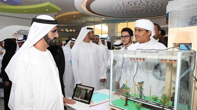 Sheikh Mohammed bin Rashid, Vice President and Ruler of Dubai, on Tuesday honoured the winners of the Think Science Competition. Wam