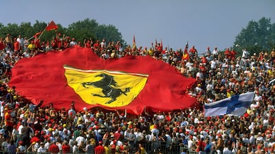 Ferrari Tifosi at Monza in Iin 1999. Allsport