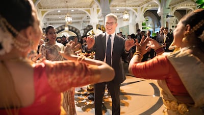 Mr Starmer attends a Diwali ceremony in Mumbai during his visit to India in October 2025. Getty Images