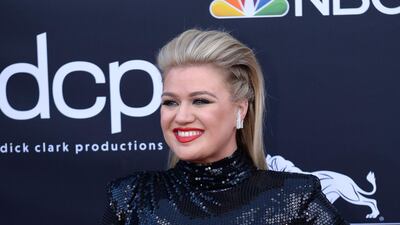 Kelly Clarkson arrives at the 2019 Billboard Music Awards. AFP