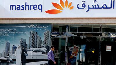 Mashreq will reduce the number of physical branches amid a wider push towards digital banking. Satish Kumar / The National