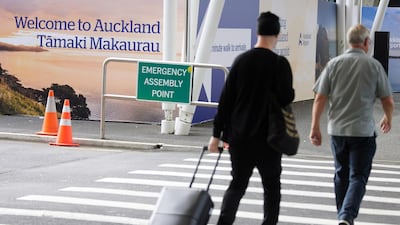 A traveller arrives at Auckland International Airport in New Zealand. Bloomberg