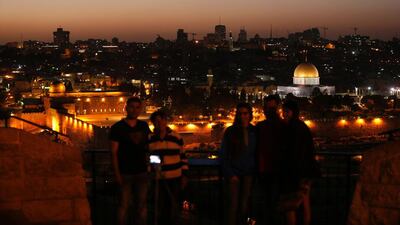 The Dome of the Rock (R) and the Al Aqsa Mosque (L) at the Al Aqsa Mosque compound in Jerusalem's Old City. Ahmad Gharabli / AFP