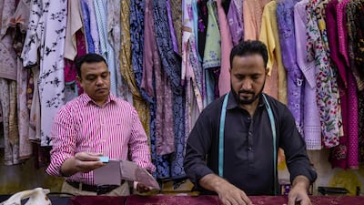 Dubai’s tailoring businesses are seeing a surge in customers as residents and tourists rush to have their outfits stitched in time for Eid Al Fitr. All photos: Antonie Robertson / The National