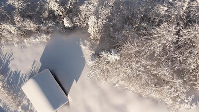 A snow-covered landscape in Gerold. EPA
