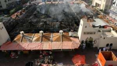 Naif Souk was gutted in a fire caused by a short circuit in April 2008.