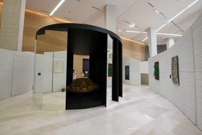 Jordanian architect and visual artist Dina Haddadin’s installation Fine to Finite tackles the abuse of nature’s resources for human consumption and expansion. Photo: Ithra