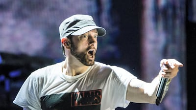 Eminem has responded to TikTok who users wanted to 'cancel' him, by releasing a lyric video of his track 'Tone Deaf'. Shutterstock