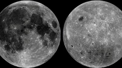 Striking views of the Moon compiled from observations made by Nasa's Lunar Reconnaissance Orbiter. Photo: Nasa