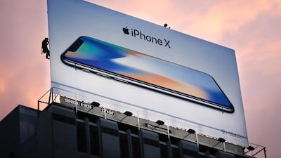 The Apple iPhone X was launched in 2017. Elijah Nouvelage / AFP