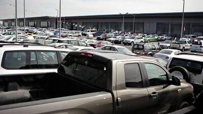 Car showrooms in the Abu Dhabi city centre were asked last year to move from their original locations to Motorworld in Shamkah. Sammy Dallal / The National
