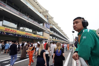 The pit lane during practice day. Chris Whiteoak / The National
