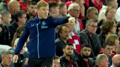 Newcastle manager Eddie Howe. AP