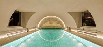 The 15-metre swimming pool in the Arany Spa is located in the old bank vault. Courtesy Park Hyatt Vienna