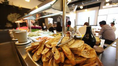 DUBAI , UNITED ARAB EMIRATES Ð May 5 , 2013 : Lunch for the Google employees in the cafeteria of Google office in Dubai Internet City in Dubai. ( Pawan Singh / The National ) For News. Story by Colin Simpson
