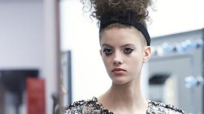 The season’s silhouette was ultra-sleek, with a strong, clean shoulder line on many of the pieces. Olivier Saillant