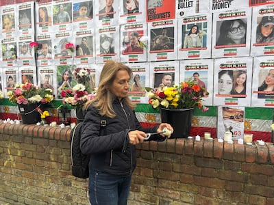 British Iranian Azadeh came to light candles. Lemma Shehadi / The National