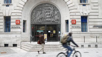 Old Building of The London School of Economics and Political Science in London, Britain.