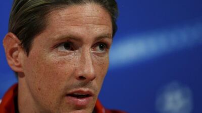 Atletico Madrid's Fernando Torres shown at a press conference on Monday ahead of Tuesday's Champions League semi-final second leg against Bayern Munch. Michaela Rehle / Reuters / May 2, 2016