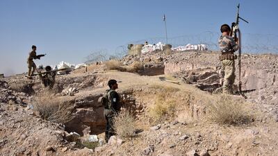 Afghan Security forces take part in an operation against Taliban militants in Sarkari Bagh in Arghandad district of Kandahar province on November 2, 2020.AFP