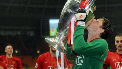 Manchester United goalkeeper Edwin Van Der Sar.