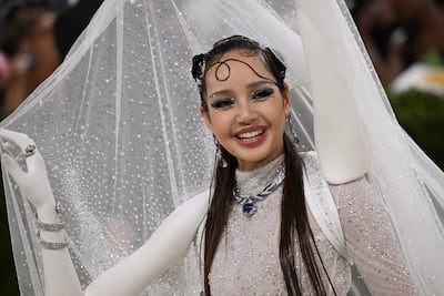 Lisa arrived at the Met Gala wearing fake arms and Bvlgari high jewellery. PA