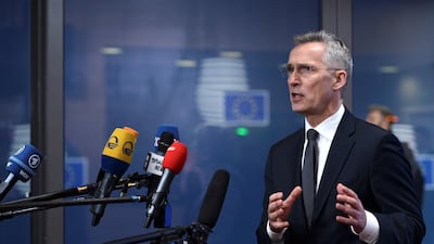 NATO Secretary General Jens Stoltenberg holds a news conference ahead of a European Union foreign ministers emergency meeting to discuss ways to try to save the Iran nuclear deal, in Brussels, Belgium, January 10, 2020 Reuters