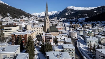 The Alpine resort city of Davos before the 54th annual meeting of the World Economic Forum. AFP