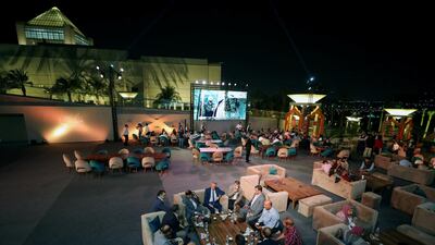 Visitors gather for Iftar meal to break their fast at a restaurant of Egypt's museum of civilization, during the holy fasting month of Ramadan in Cairo, Egypt April 28, 2021. REUTERS