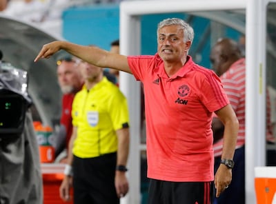 Manchester United manager Jose Mourinho has cut a frustrated figure throughout pre-season. EPA