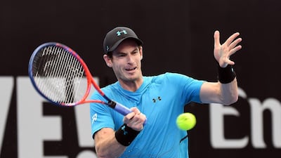 Andy Murray in action during his first-round match against James Duckworth at the Brisbane International. EPA