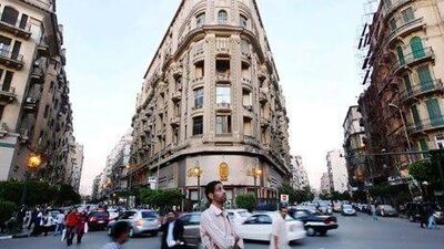 The Talat Harb square in Cairo. The IMF has forecast that Egypt's GDP growth will slow to 1 per cent this year.