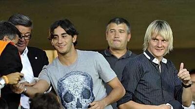 Alberto Aquilani, left, who has joined Juventus on a season-long loan from Liverpool, and Milos Krazic, signed from CSKA Moscow, will form part of a new-look Juve side this season.